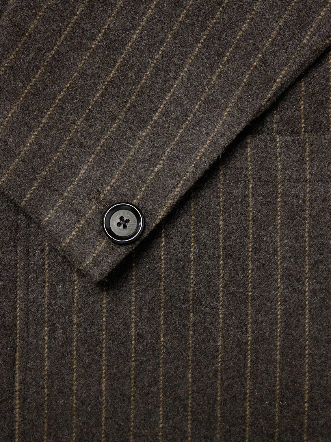 Oliver Spencer - Westbury Pinstriped Wool-Felt Blazer - Brown