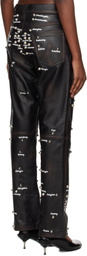 doublet Black Pressure Points Studs Leather Pants