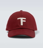 Tom Ford TF leather-trimmed canvas baseball cap
