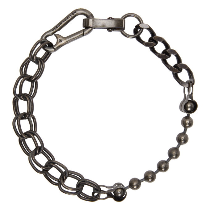 Photo: Heron Preston Black Multi Chain Necklace