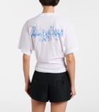 Balenciaga Logo cotton jersey top