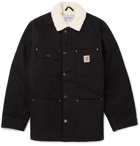 Carhartt WIP - Fairmount Faux Shearling-Lined Organic Cotton-Canvas Field Jacket - Black
