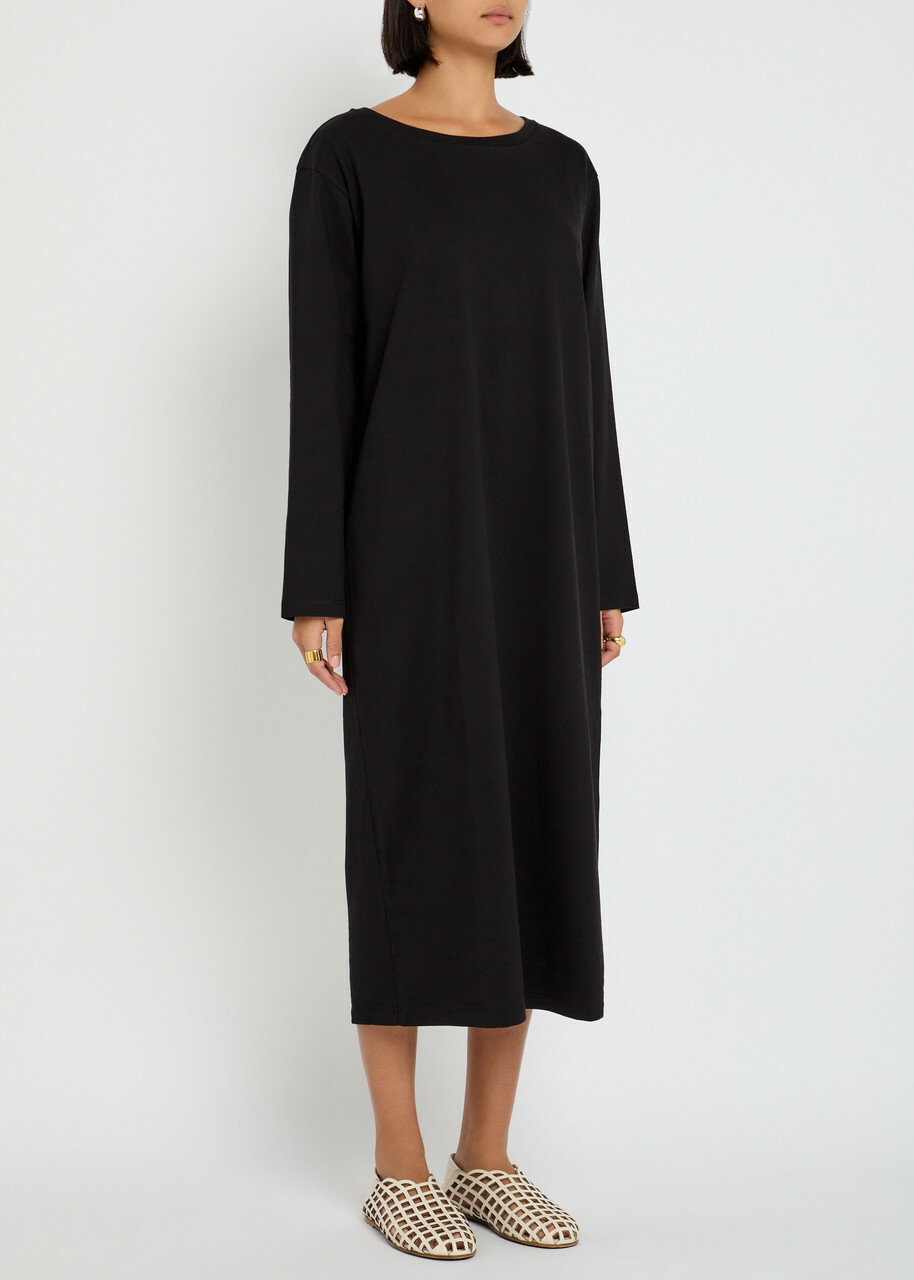 Skall Studio Louis Cotton Midi Dress Black