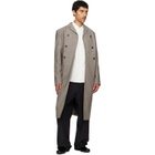 Jil Sander Gray Double-Breasted Coat