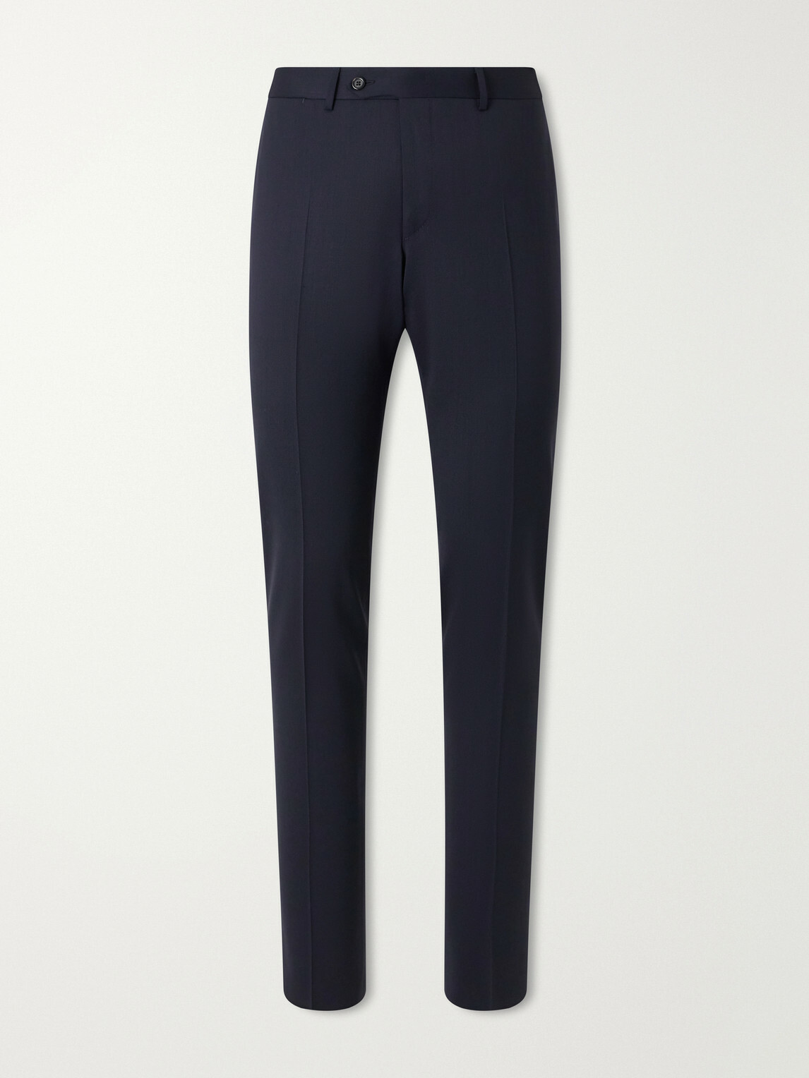 Canali - Straight-Leg Wool-Blend Twill Trousers - Blue
