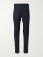 Canali - Straight-Leg Wool-Blend Twill Trousers - Blue