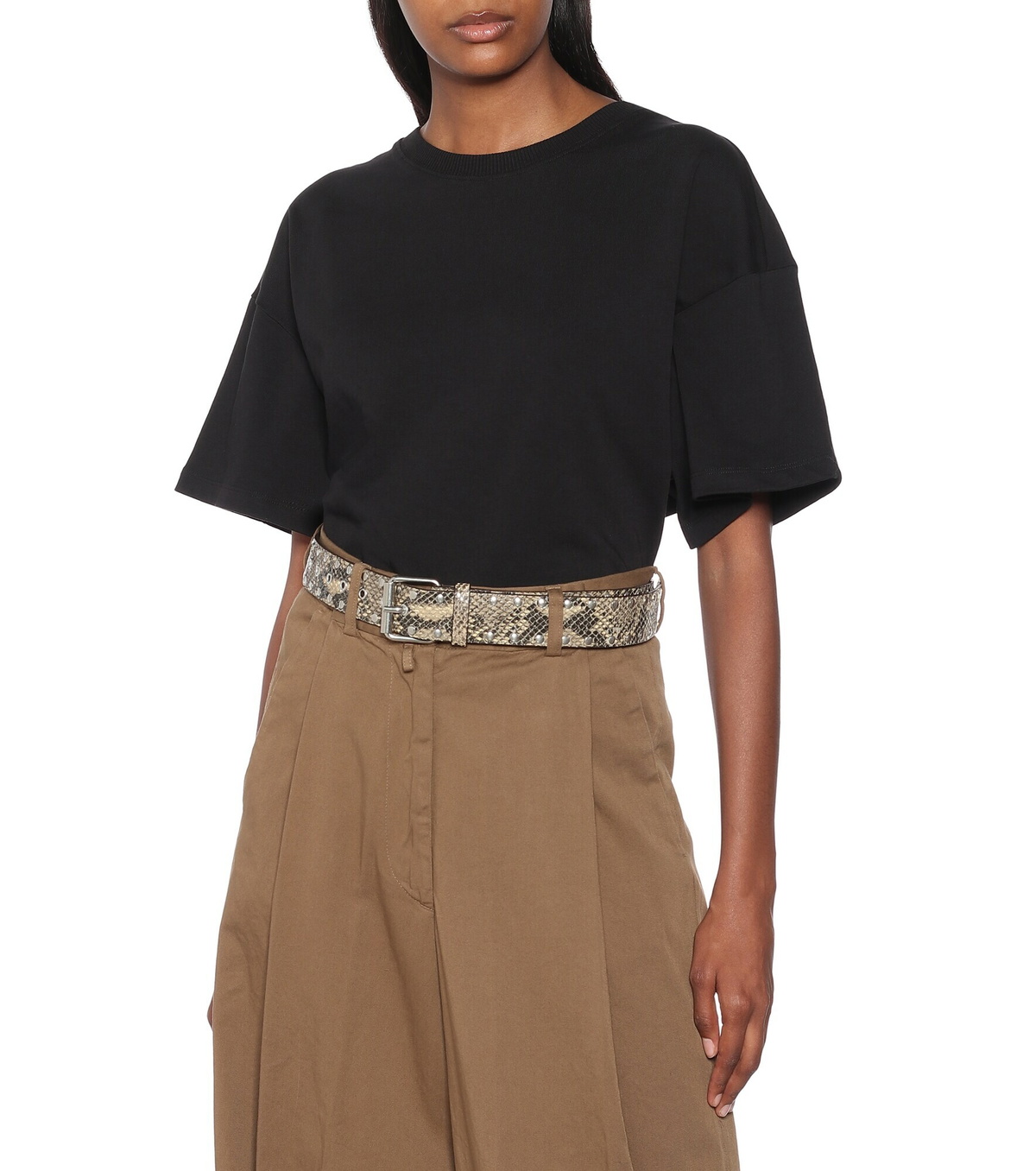 アクセサリー dries van noten leather narrow belt y2k Vintage DRIES VAN NOTEN Belt Leather Chain Buckle Metal