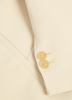 Forte_forte Double-breasted Wool-blend Blazer Cream