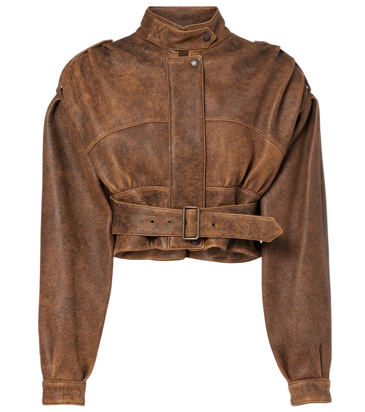 Photo: Chloé Cropped leather biker jacket