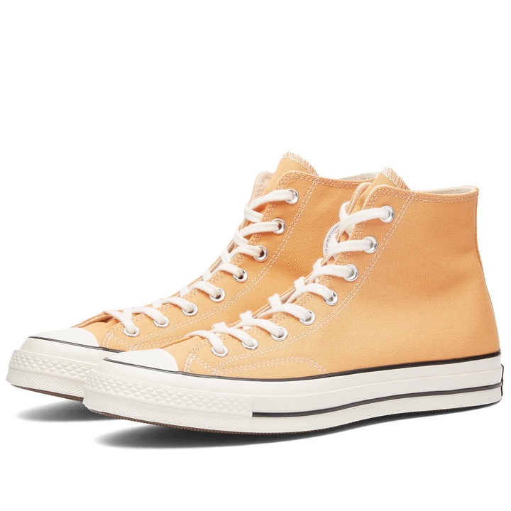 Photo: Converse Men's Chuck 70 Seasonal Color Canvas Sneakers in Tiger Moth/Egret/Black