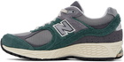 New Balance Gray & Green 2002R Sneakers