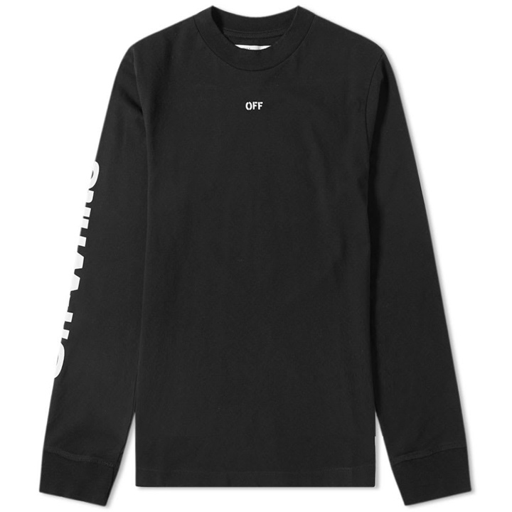 Photo: Off-White Long Sleeve Skulls Mock Tee Black