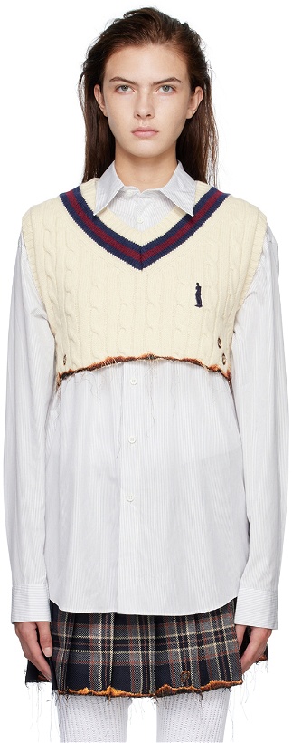 Photo: Doublet Off-White Burning Embroidery Vest