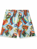 BODE - Wide-Leg Printed Cotton-Seersucker Shorts - Multi