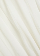 Zeynep Arcay Striped Sheer-knit Gown White