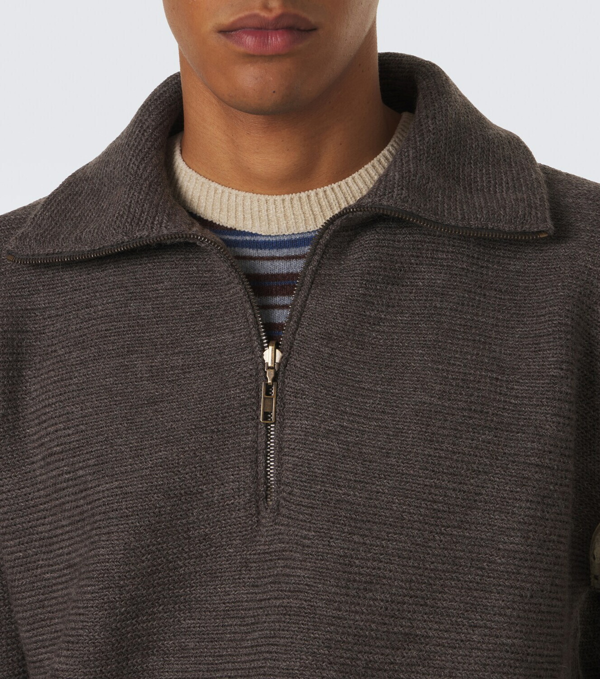 Maison Margiela Wool zip-up sweater