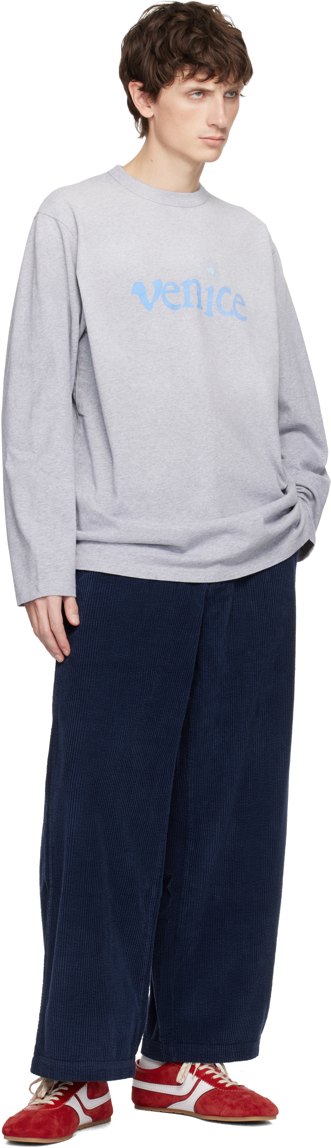ERL Gray 'Venice' Long Sleeve T-shirt