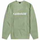 PLACES+FACES Heavy Knitted Crew Sweat in Mint Green