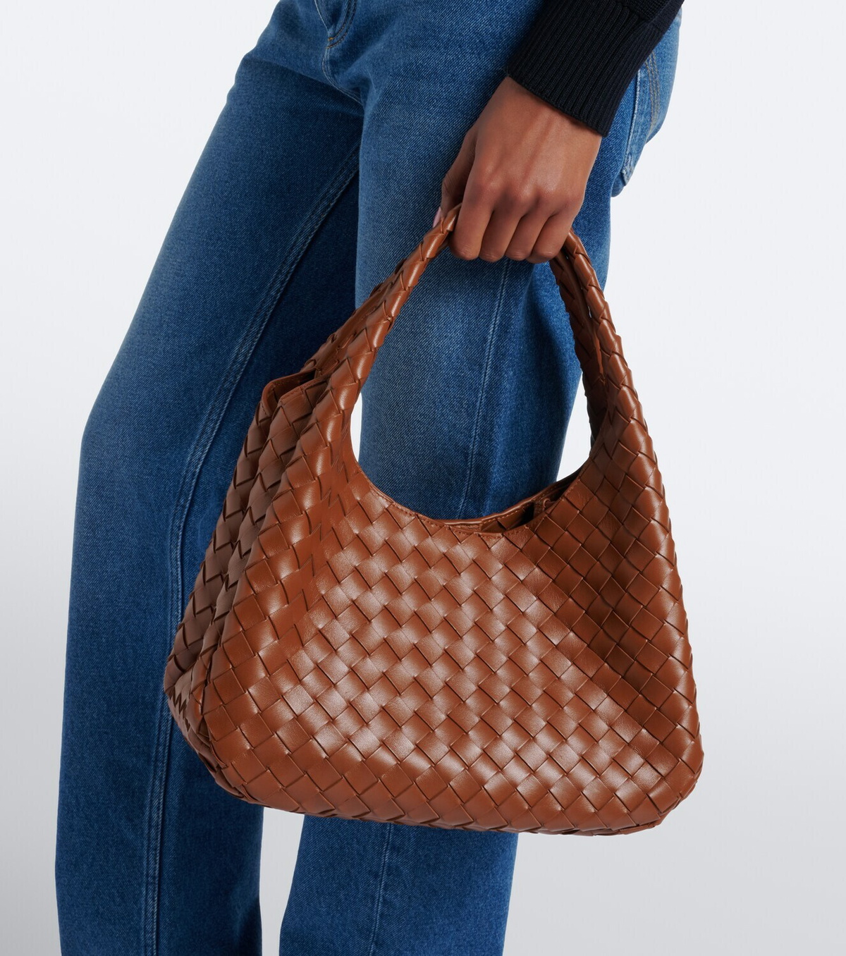 Bottega Veneta Campana Intrecciato Medium leather shoulder bag