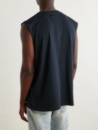 Cherry Los Angeles - Logo-Printed Distressed Cotton-Jersey Tank Top - Black