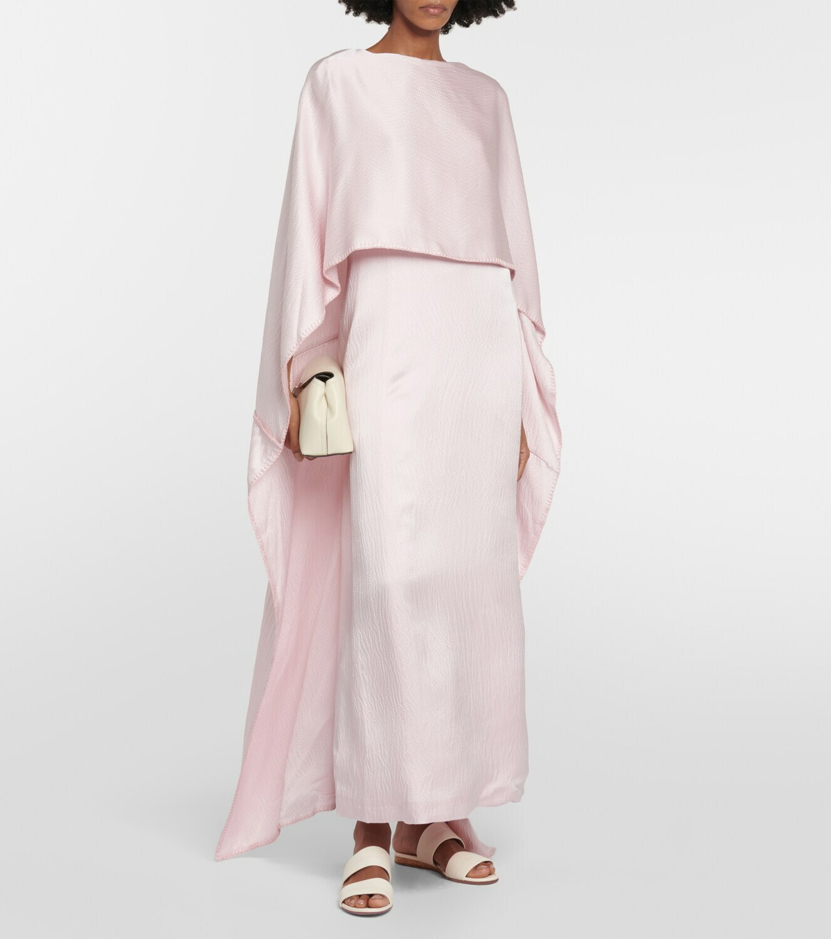 Gabriela Hearst Caped silk satin gown