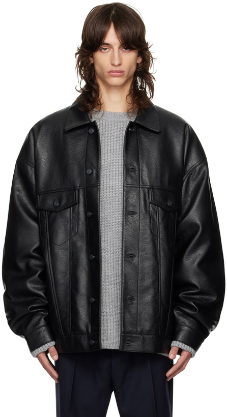 Photo: The Frankie Shop Black Conan Faux-Leather Jacket