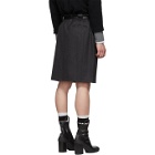 Random Identities Grey Wool Twill Skirt