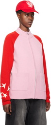 We11done Pink & Red Zip Jacket