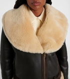 JW Anderson Shearling-trimmed leather jacket