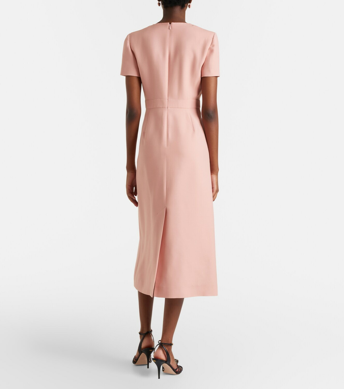 Valentino Crepe Couture floral-appliqué midi dress