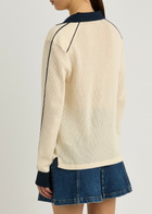 House OF Sunny Keepers Open-knit Cotton Polo Jumper Cream