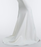 Safiyaa Elyna asymmetric crêpe gown