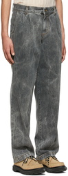 mfpen Grey Pleated Jeans