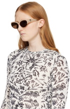Palm Angels Beige Palmdale Sunglasses