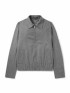 Incotex - Brushed Wool-Blend Flannel Bomber Jacket - Gray