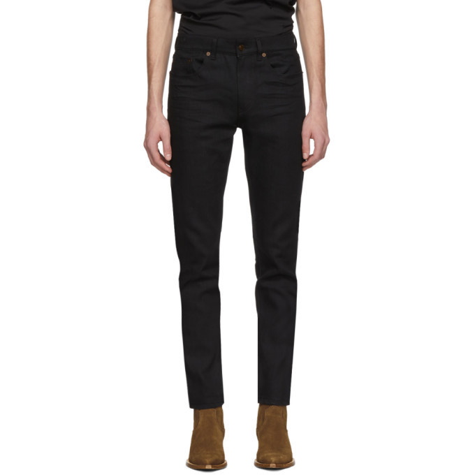 Photo: Saint Laurent Black Cropped Skinny Jeans