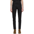 Saint Laurent Black Cropped Skinny Jeans