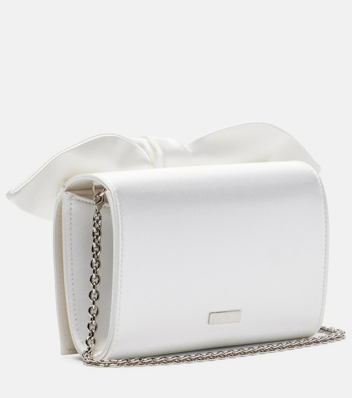 Aquazzura Bow Tie Mini satin clutch