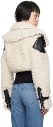 Coperni Off-White Zip Faux-Leather Jacket
