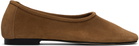 BY FAR Tan Prudence Ballerina Flats