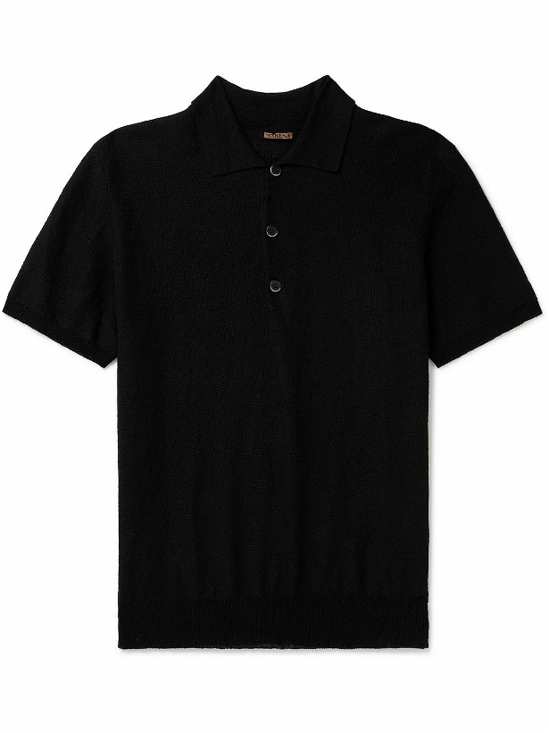 Photo: Barena - Linen and Cotton-Blend Polo Shirt - Black