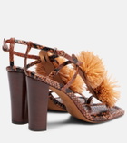 Ulla Johnson Isolde raffia-trimmed leather sandals