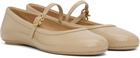 Gianvito Rossi Beige Carla Ballerina Flats