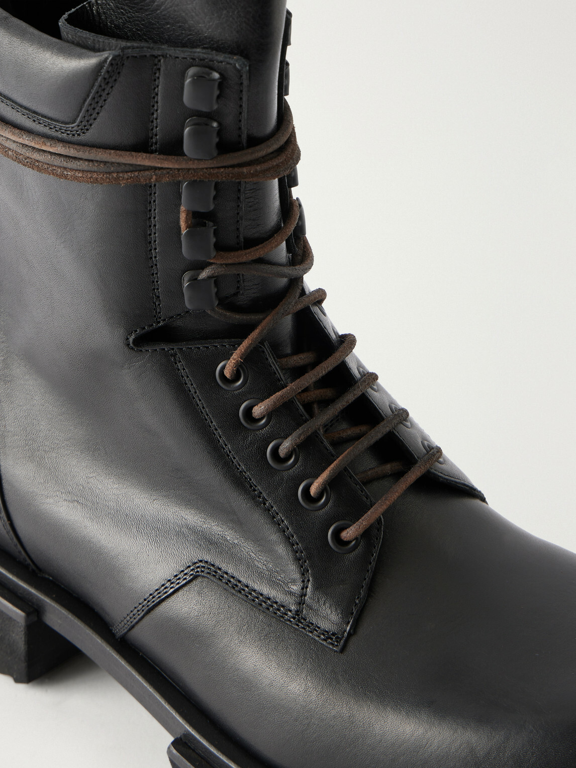 Rick Owens - Army Gabe Leather Boots - Black