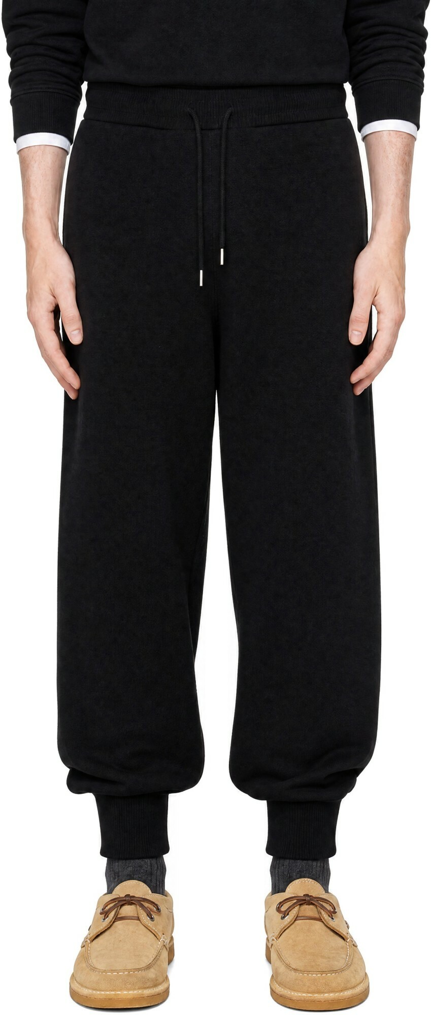 AMI Paris Black Wool Track Pants