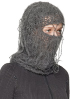 AIREI Gray Hand Knit Balaclava