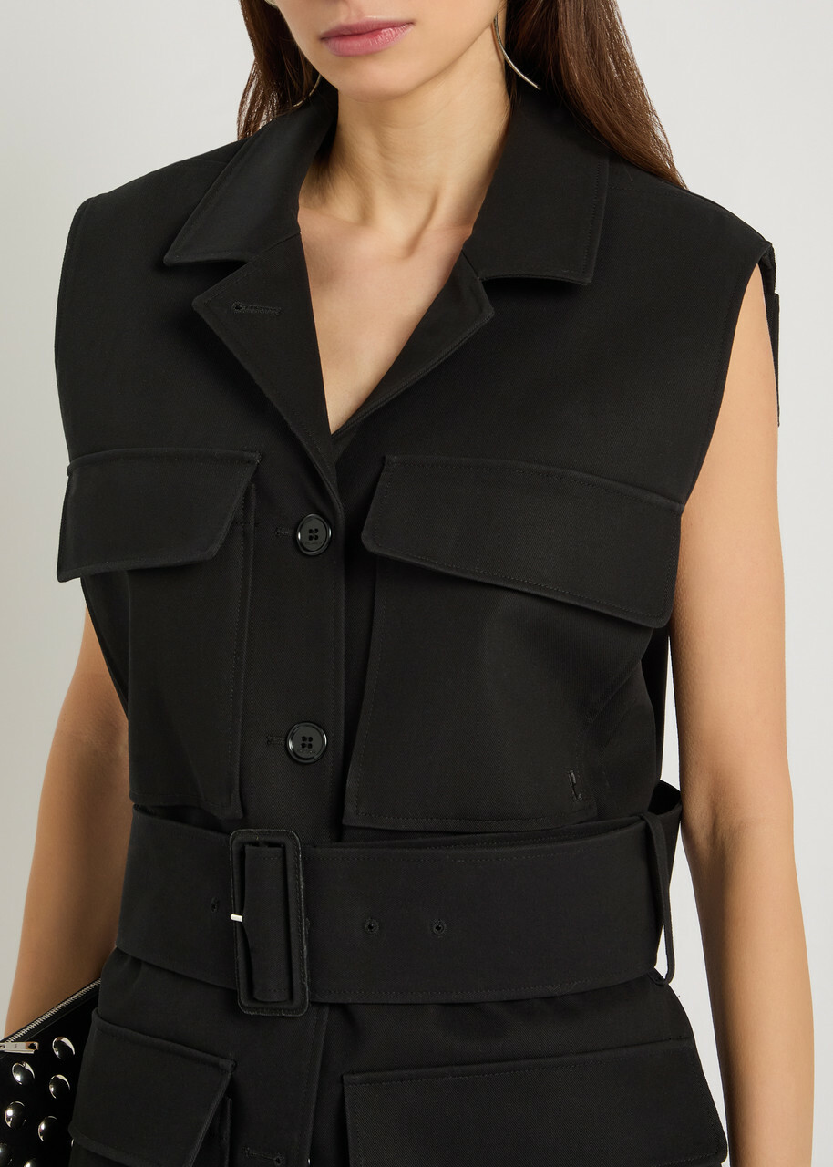 Courrèges Utility Belt Cotton top Black