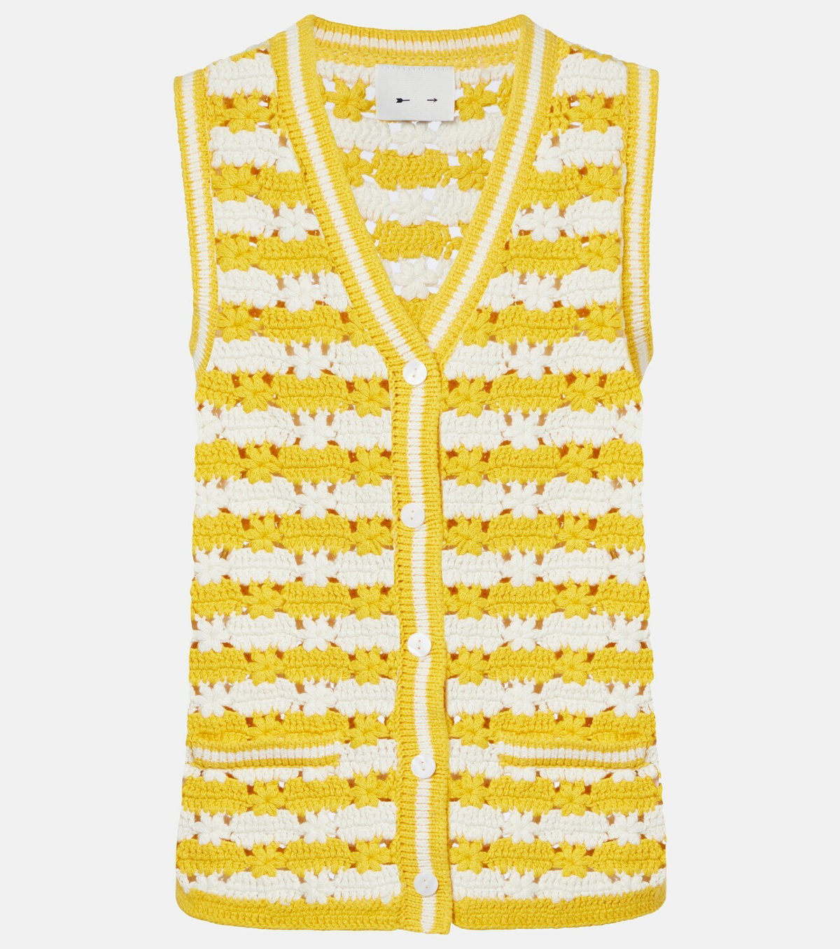 The Upside Goldie Watson cotton crochet vest