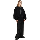 Rick Owens Black Tower Leather Work Pants