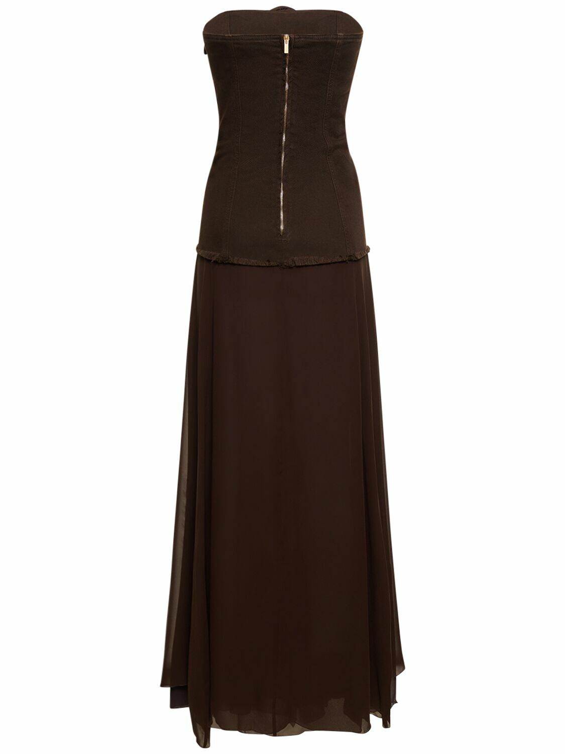 BLUMARINE Lvr Exclusive Silk Long Dress Blumarine